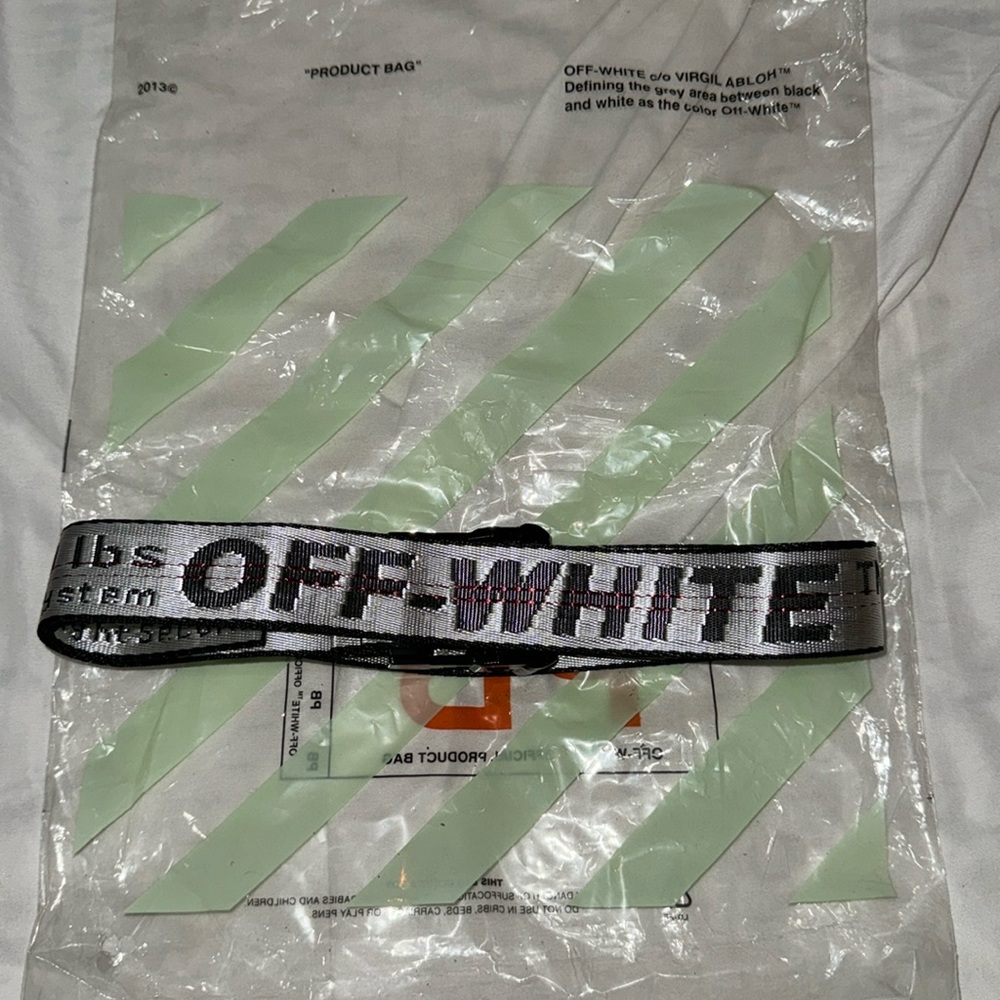 Off-white belt Uni-Sex gray